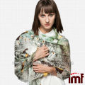 Новый модный женский шерстяной шарф с цветочным рисунком
